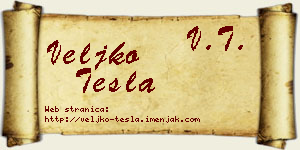 Veljko Tesla vizit kartica